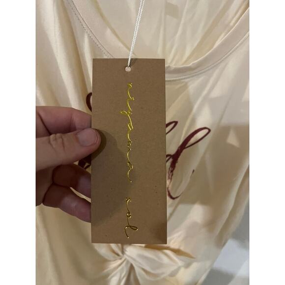 NWT Niyama Sol Stay Wild Cream tie tank size M yoga lightweight - Picture 9 of 9